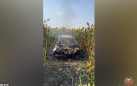 В Белгородской области произошло ДТП, в котором сгорел автомобиль