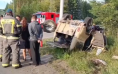 В Иркутской области автомобиль перевернулся и врезался в столб, один погибший