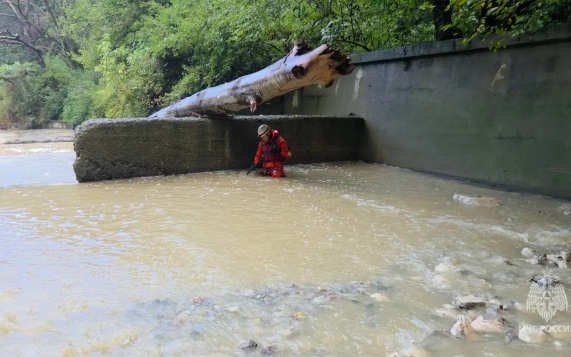 Девушку унесло потоком воды в районе Чертовой купели в Сочи