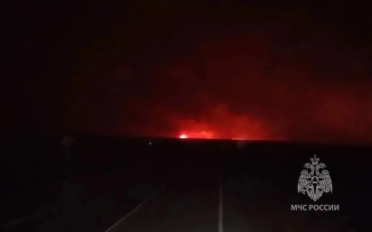 В Оренбургской области локализовали возгорание сухой травы