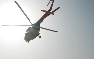 Вертолет Ми-8 сделал 50 сбросов воды на горящий заповедник "Утриш"