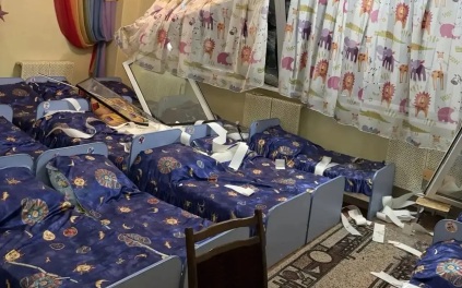 Губернатор Клычков опубликовал фото поврежденных от БПЛА помещений детского сада