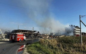 Жилой дом сгорел в Витязево после ДТП