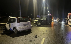 В Архангельске столкнулись четыре автомобиля, погиб один человек