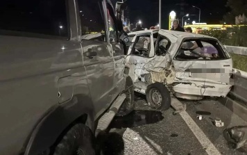 В Сочи "УАЗ" протаранил автомобильную очередь около АЗС, один пострадавший