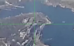 МО РФ показало видео удара "Геранями" по порту Черноморска