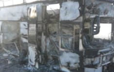 В Баварии загорелся школьный автобус с 35 учениками