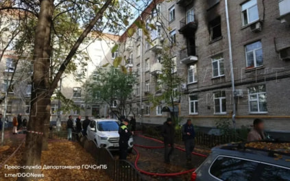 Один человек пострадал при пожаре на Погодинской улице в Москве