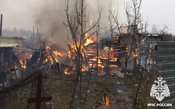 На Кузбассе потушен пожар в Прокопьевске